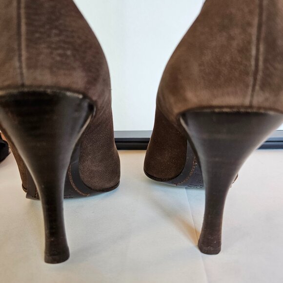 Prada Brown Suede Pumps - Picture 2 of 3